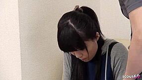 Japanese Virgin Teen Seduces Old Guy for Creampie Defloration