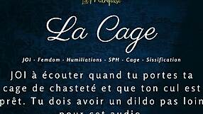 la cage has me locked for her femdom anal jerk off instructions 😈