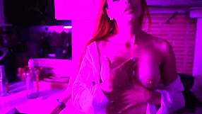 Yaira Touches Herself Brushing Hair at Home