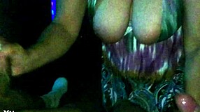 Suggestive Wife Delivers Double Handjob to Friend and Lover