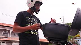 Latina Teen Wife Sucks Delivery Guy's Monster Cock POV