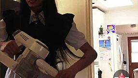 hey french maid why you vacuuming in that sexy skirt??