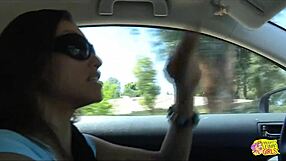 brunette babe eats friend's wet pussy fingers her own tattooed tits