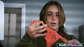 i got caught sniffing stepaunt's panties now she deepthroats my cock