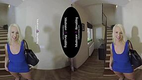 Hey mature milf in heels and dress, wanna toy your natural tits in pov reality?