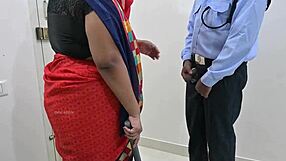 maid sneaks handjob on security guard's throbbing cock in secret hideaway