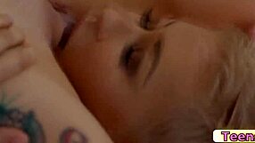 stepdaughter teaches stepmom squirting with face sitting and lesbian play