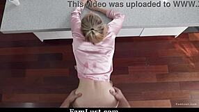 gorgeous stepmom fucks young stepson hard for favor cumshot pov