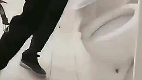 School Bathroom Ass Pounded by Two Teachers Bareback!