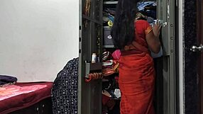 maid cleaning closet boss fucks her hard