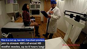 Cheerleader Exam In Latex Heels? Yasmine Woods Gets Spanked Hard!