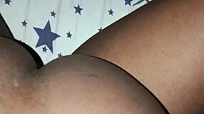 Amateur couple gets horny late night with wife riding hubby's cock moaning loud