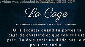 la cage has me locked for her femdom anal jerk off instructions 😈