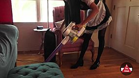 hey french maid why you vacuuming in that sexy skirt??