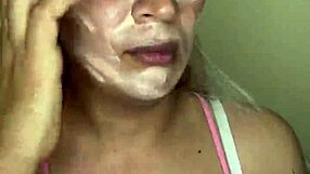 hey guys i'm doing my makeup all pretty today just chatting with you crossdressing for fun viewers