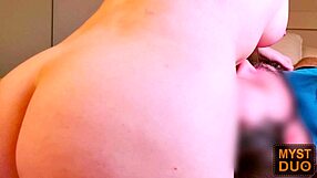 Big ass girl smothers stepfather's face with her huge natural boobs in homemade taboo play