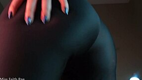 Sweaty ebony blackmail forces armpit ass worship yoga lick domination