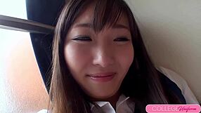 dude haruka ohsawa the Joshi kosei fuck toy takes that cock so deep in the dorm