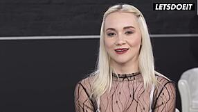 Blonde teen's tight pussy stretched by huge cock to her limit?