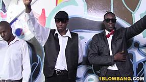 Ebony Ana Foxxx gangbanged by big black cocks bukkake cumshots