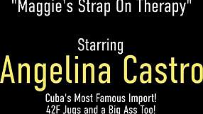 imagine curvy cuban angelina castro strapon stuffing chubby maggie green's pussy