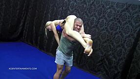 muscular femdom diana sparring turns to powerful facesitting domination
