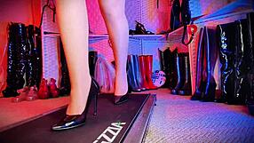 Watch Secretary Tease in Nylons and Heels on Treadmill!