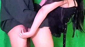 photo session with goth mexican girl turns into creampie casting fuck inside her