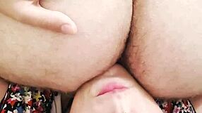 upside down rimjob with gagging deepthroat and rough domination