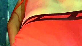 Satin pantyhose lingerie model dances sexy stripping bra panties tight mexican body