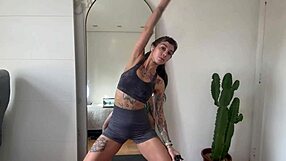 Ever wonder how nikatsu stretches that yoga ass during gym warm-up sessions?