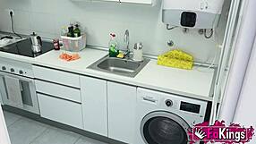 Redhead cougar Albaan deepthroats and rides stepsons best friend in rough cowgar POV