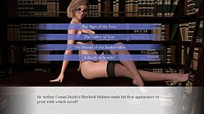 Fuck bookworm Emma's big tits in the library?