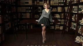 Fuck bookworm Emma's big tits in the library?