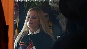 Halloween Milf Teen Lesbians Grind Toys Vibrator Frenzy