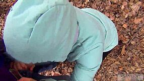 Married hot wife pantyhose fuck outdoors ends in mouthful cum