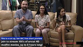 ever wonder what happens during sisters' first humiliating gyno exam with angel santana and aria nicole?