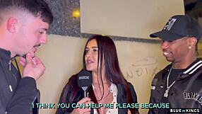 Think this street latina can handle bbc in amateur mmf threesome casting?