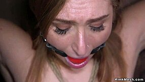 Busty Babe Whipped Hard Before Brutal Anal Pounding