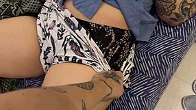 día 3 letting my stepsis play with my wet latina panties up close