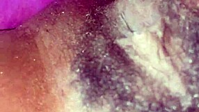 My bushy black ebony pussy throbs with pretty hairy desire and wetness