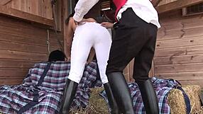 Innocent Greeting Leads to Brunette's Hardcore Creampie Cowgirl Ride