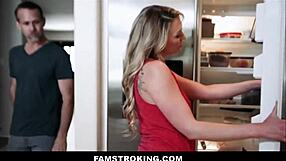 Hot blonde adira allure seduces stepdad's monster cock for taboo family orgasm