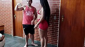 hot 18yo brazilian newbie rides two huge cocks first time backstage screams