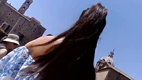 Voyeur catches juicy ass delight in rome streets