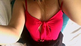 Think your cock could handle this cute teen humping her skirt on pillow?