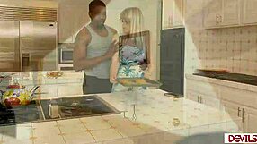 Blonde Granny Gags on BBC Before Deep Doggy Pounding