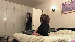 Pervert Shares Asian Stepsister Aya Sakuraba Creampie With Friend Uncensored 3some