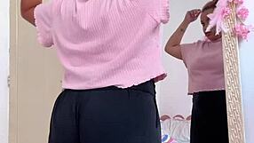 Chubby girl farts prepping for her date