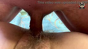 hairy milf pussy stretched by monster cock in slow motion closeup